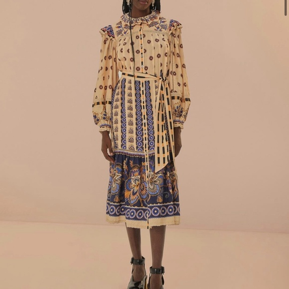 FARM Rio Dresses & Skirts - Farm Rio Cream Midi Dress